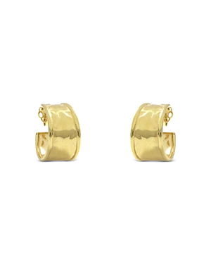 Shop Bloomingdale's Hammered Texture Small Hoop Earrings In 14k Yellow Gold