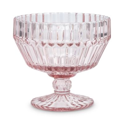 Fortessa - Archie Pink Coupe Footed Dessert Bowl, Set of 4