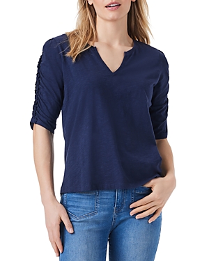 Ruched Elbow Sleeve Tee