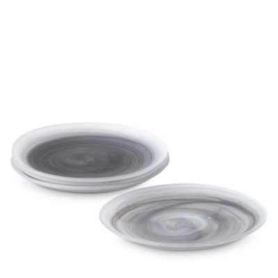 La Jolla Grey Salad/Dessert Plate, Set of 4