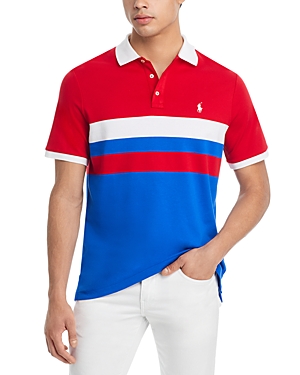 Shop Polo Ralph Lauren Color Block Short Sleeve Polo Shirt In Blue Multi