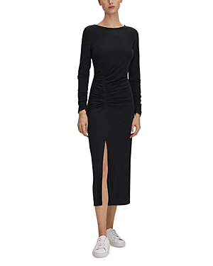Shop Reiss Lana Jersey Bodycon Dress In Charcoal
