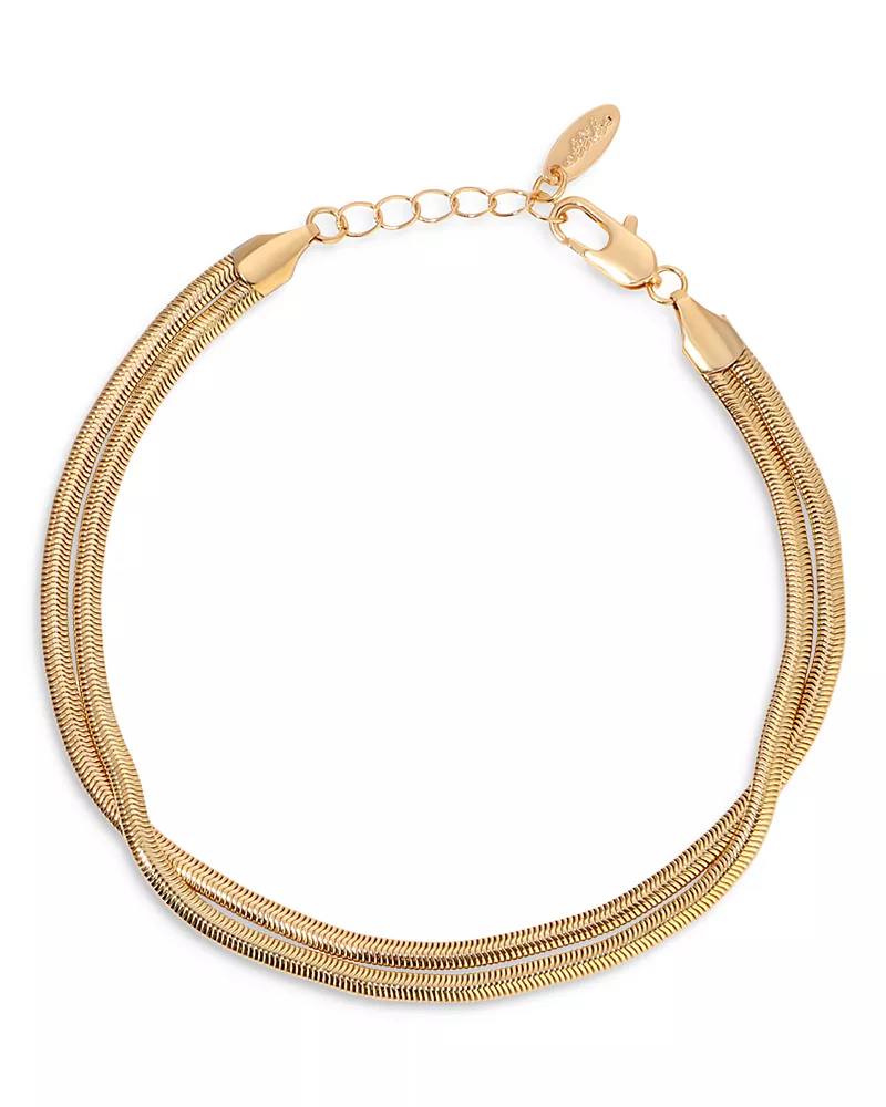 Ettika Slinky Snake Double Chain Anklet