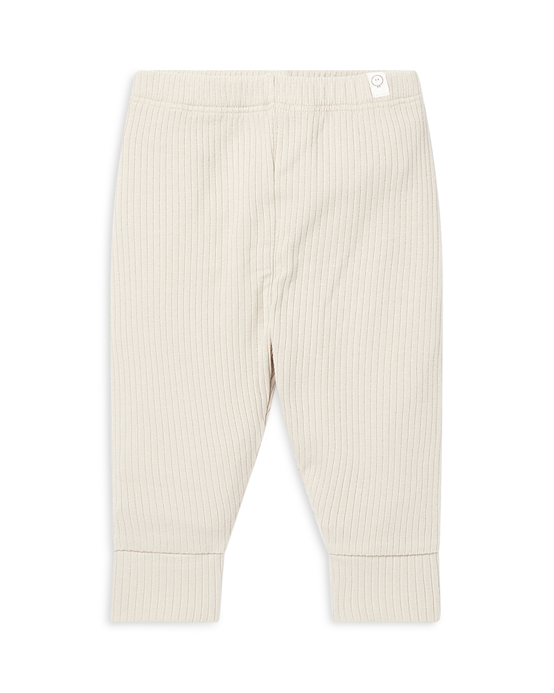 Shop Mori Unisex Stretch Ribbed Leggings - Baby In Ecru