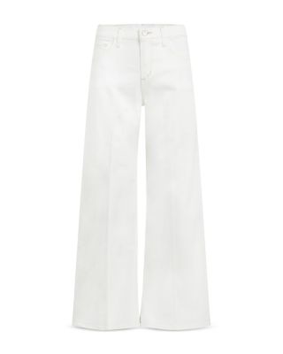 The Lou Lou Mid Rise Wide Leg Jeans in White