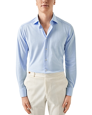 Shop Eton Slim Fit Solid 4flex Stretch Dress Shirt In Lt/pastel
