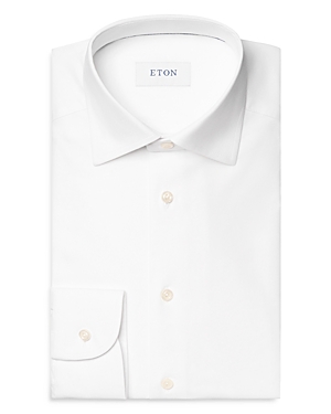 Shop Eton Slim Fit Solid 4flex Stretch Dress Shirt In Natural