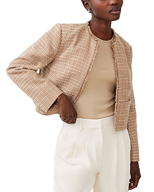 Shop French Connection Effie Tweed Jacket In Camel