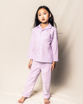 Girls' Lavender French Ticking Pajama Set - Baby, Little Kid, Big Kid