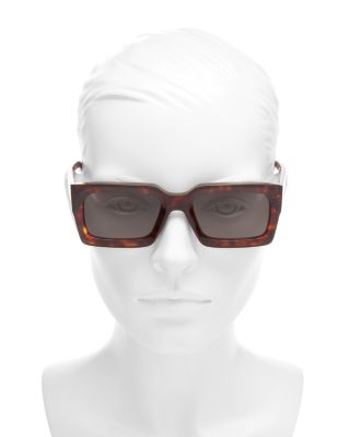 Bold 3 Dots Rectangular Sunglasses, 54mm