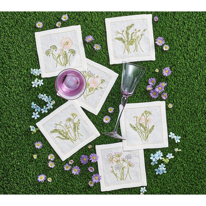 Kim Seybert Meadow Cocktail Napkins in Multi, Set of 6 Bloomingdale's