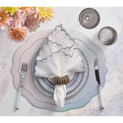 Arches Embroidered Linen Napkin