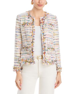 Kobi Halperin - Devyn Tweed Fringe Trim Jacket