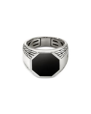 Men's Sterling Silver Onyx Signet Ring