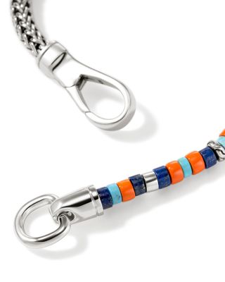 Sterling Silver Heishi Gemstone Chain Bracelet