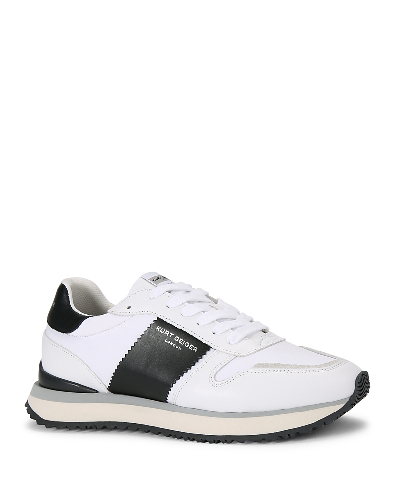 Kurt Geiger Leather Diego Sneakers In Open White