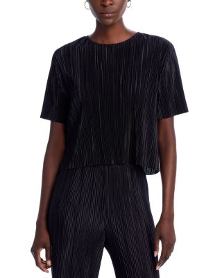 Aqua Plisse Short Sleeved Tee - Exclusive