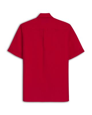 Short Sleeved Solid Linen Shirt