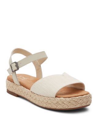 TOMS - Women's Abby Ankle Strap Espadrille Platform Sandals