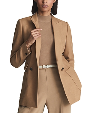 Shop Reiss Larsson Double Breasted Blazer In Light Camel