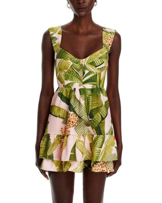 FARM Rio Banana Leaves Sleeveless Mini Dress | Bloomingdale's Women