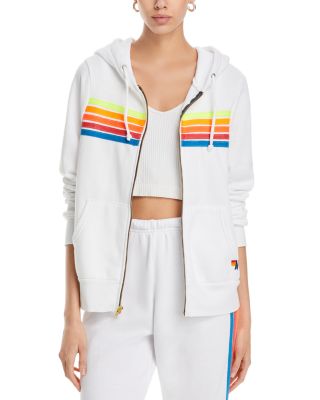 Aviator Nation Rainbow Stripe Hoodie