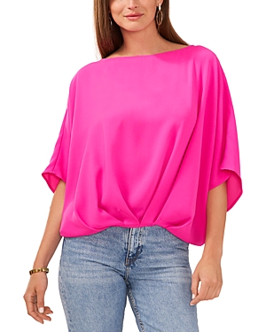 Shop Vince Camuto Boat Neck Top In Hot Pink