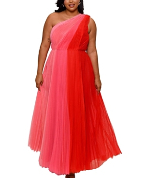 Shop Hutch Plus Size Tarina Gown In Pink Colorblock