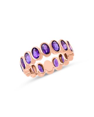 Bloomingdale's Fine Collection - Amethyst Oval Eternity Band in 14K Rose Gold