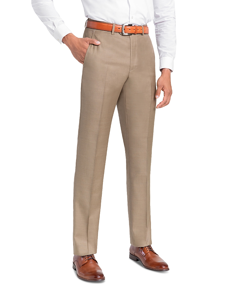 Santorelli Loro Piana Wool Regular Fit Dress Pants
