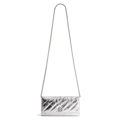 Balenciaga - Crush Wallet On Chain Metallized Quilted