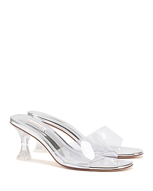 Shop Larroude Women's Vivi Slide Sandals In Silver