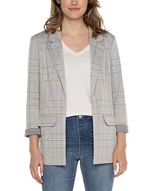 LIVERPOOL LOS ANGELES PLAID BOYFRIEND BLAZER