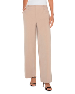 Liverpool Los Angeles Kelsey Wide Leg Knit Trousers In Biscuit Tan
