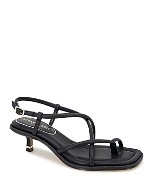 Shop Kenneth Cole Women's Ginger Strappy Toe Ring Sandals In Black