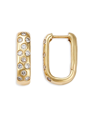 Bloomingdale's Diamond Rectangular Hoop Earrings in 14K Yellow Gold, 0.50 ct. t.w.