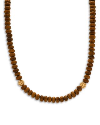 Capucine De Wulf Earth Goddess Teak Bead Necklace, 16