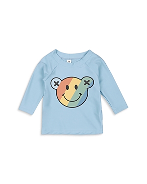 Huxbaby Boys' Smiley Rainbow Bear Print Long Sleeve Rash Guard - Baby, Little Kid