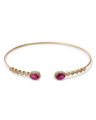 Ruby & Diamond Bracelet in 14K Yellow Gold 0.53 tcw 