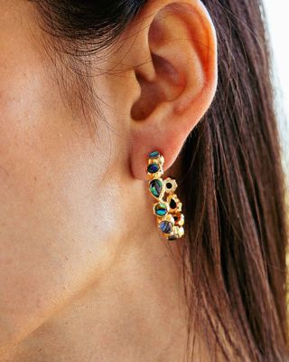 Aurora Medium Hoop Earrings