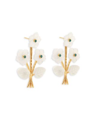 Mermaid Garden Convertible Mother of Pearl Bouquet Earrings