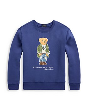 Polo Ralph Lauren Boys Polo Bear Paint Splatter Print Hoodie Sweatshirt  Large