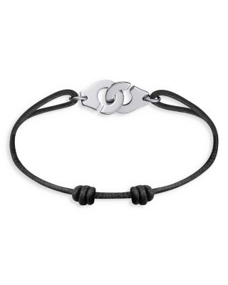 Dinh Van - 18K White Gold Menottes R12 Intertwined Handcuff Charm Adjustable Cord Bracelet