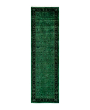 Shop Bloomingdale's Fine Vibrance M1604 Runner Area Rug, 2'8 X 9'3 In Green
