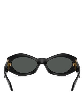 Medusa Plaque Oval Sunglasses, 54mm