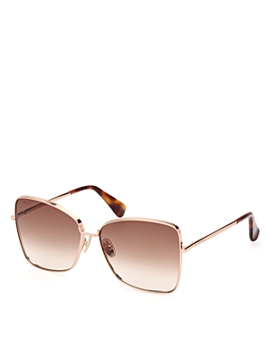 Shop Max Mara Menton1 Butterfly Sunglasses, 59mm In Rose Gold/brown Gradient