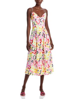 RHODE Sophie Sleeveless Floral Print Midi Dress | Bloomingdale's Women
