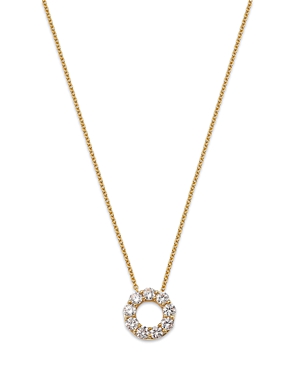 Bloomingdale's Diamond Circle Pendant Necklace In 14k Yellow Gold, 0.65 Ct. T.w.