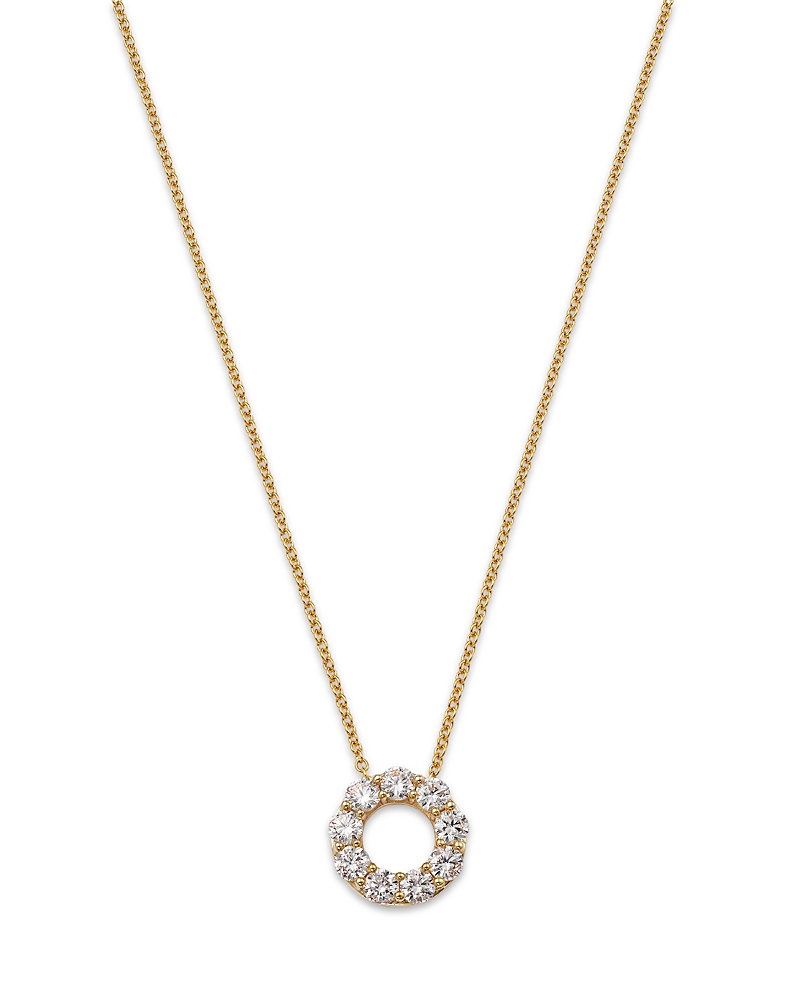 Bloomingdale's Diamond Circle Pendant Necklace In 14k Yellow Gold, 0.65 Ct. T. W. In Gold