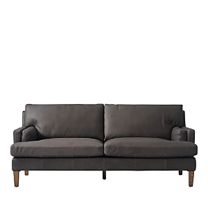 Bloomingdale's Francis Leather Sofa In Hand Tipped Graphite